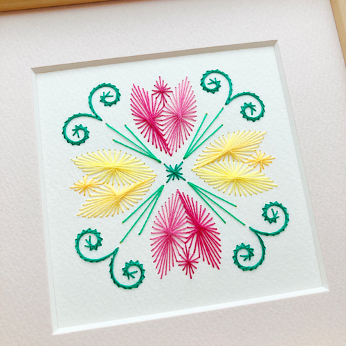 紙刺繍アート作品「春の訪れ」 絵画 刺繍のFilagile 通販 14213182