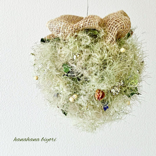 スモークツリーのフラワーボール ボールリース green