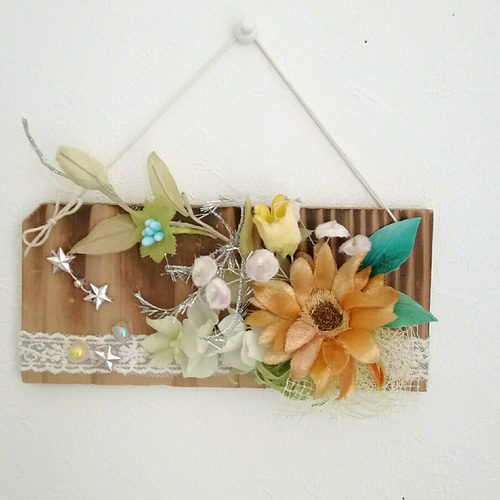 布花作品♡壁掛け 布花作品♡壁掛け