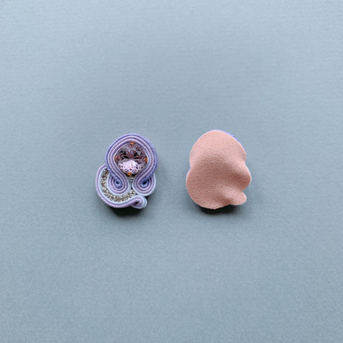 一点物】透明感30％ピアス パープル ピアス（スタッド・一粒） vitta