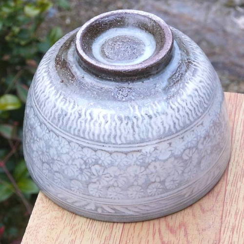 花入・茶碗 花三島茶碗 李殷九造 桐箱（作者経歴栞付） : 茶道具商 越中屋 - 通販