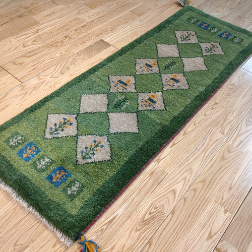 92×64cm セネ（サナンダジ）ペルシャ 手織りキリム