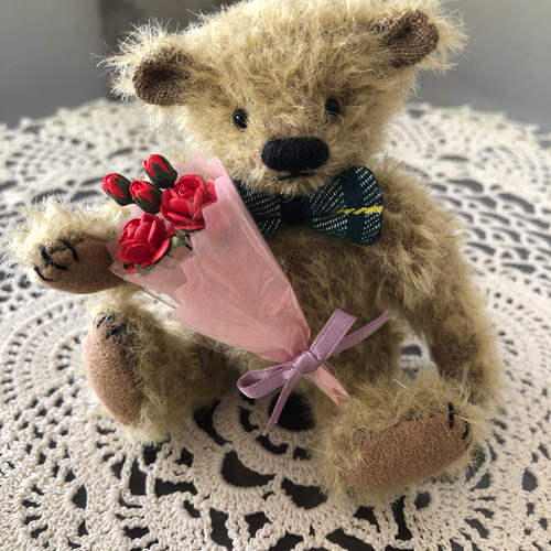 ミニチュア ばらの花束 ミニベア、ドールにも！ ぬいぐるみ Teddy's