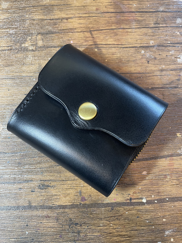 受注生産】本革 クロムエクセル 三つ折財布 重厚感と使い易さを