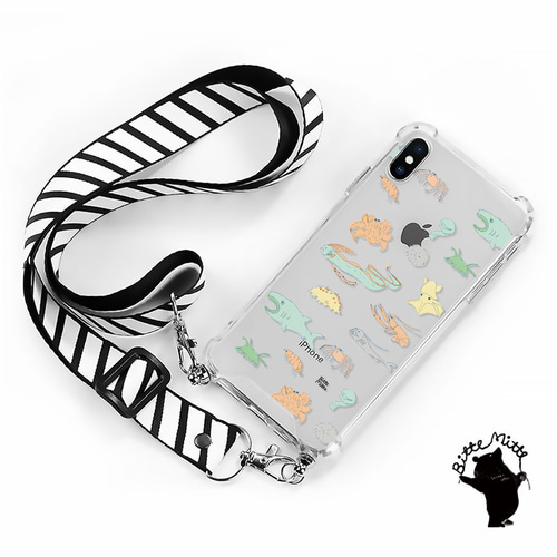 スマホショルダー ストラップ付スマホケース 深海魚 海 名入れ可 旅行