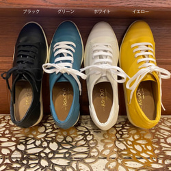 【アシオト】神戸の靴職人が作った♪超軽量牛革スニーカー（A15001） 3枚目の画像