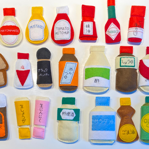 フェルトのお買い物セット☆調味料 おもちゃ・人形 かよ 通販 14213731