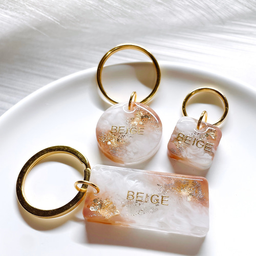 名前入れ】ニュアンス♡デザインチャーム♡キーホルダー♡キーリング