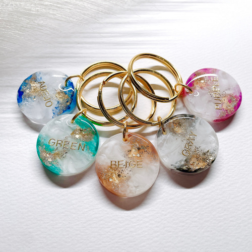 名前入れ】ニュアンス♡デザインチャーム♡キーホルダー