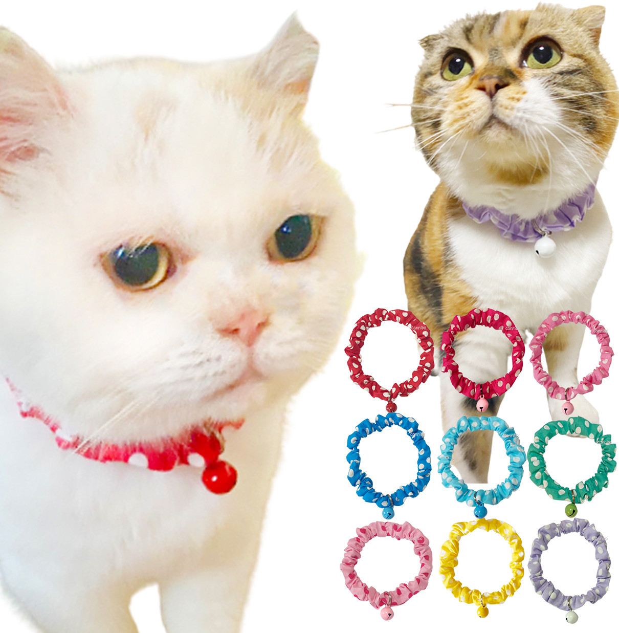 短毛シュシュ、ブルードット、わんちゃん猫ちゃん用 短毛シュシュ、ブルードット、わんちゃん猫ちゃん用