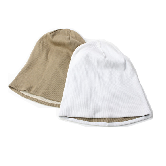 L 碼 [Sold as a set of 2] [Creema limited] [夏季幸運袋] 羅紋棉質雙面針織帽 帽子 男 第1張的照片