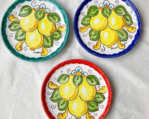 2枚組 イタリア製絵皿　約24.5cm