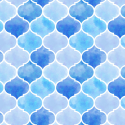 モロッカン柄のPUレザーフラップショルダー【Water Blue】 10枚目の画像