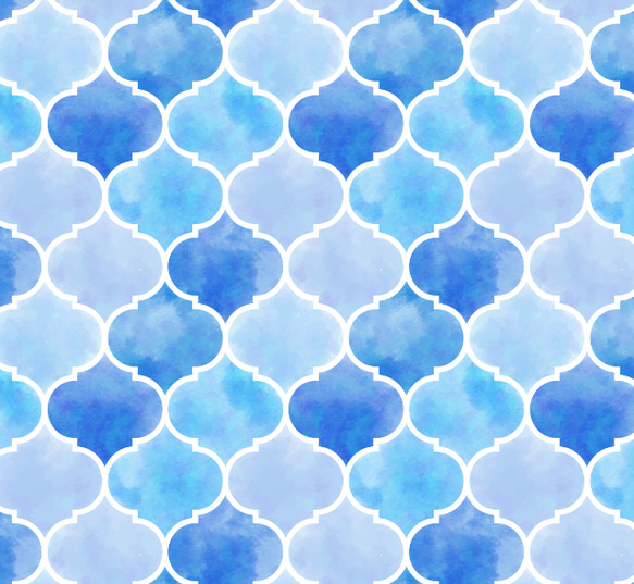 モロッカン柄のPUレザーフラップショルダー【Water Blue】 10枚目の画像
