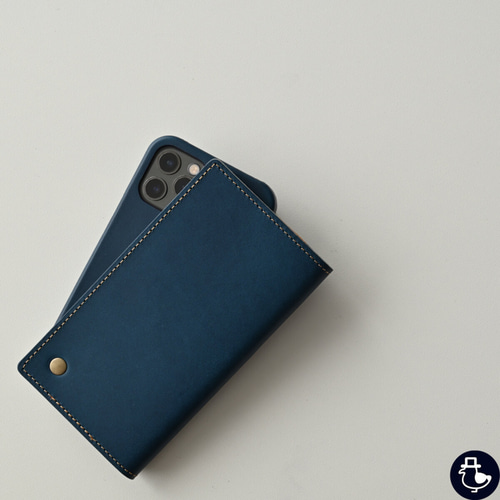 全機種対応 スマホケース 手帳型 【 イタリアンレザー ギミック