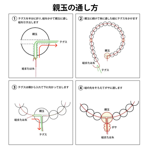 数珠パーツ 16mm水晶 親玉セット 親玉Tホールとボサのセット 数珠 念珠 制作 手作り ハンドメイド リメイク 3枚目の画像