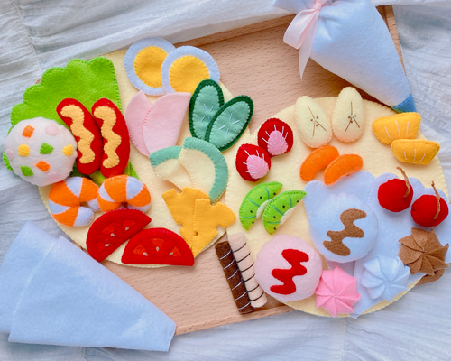 フェルトままごと クレープ屋さん♡ おもちゃ・人形 m.handmade 通販