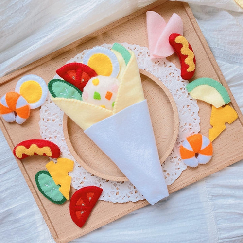 フェルトままごと クレープ屋さん♡ おもちゃ・人形 m.handmade 通販