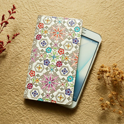 ハンドメイド本牛革携帯ケース（いちご柄ピンク） お洒落でかわいい 本革 レザー 携帯 灰皿 ピンク 桃色 牛革 小銭