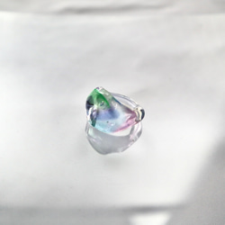 ［洞窟の鉱石］ Rainbow ガラス リング clear glass ring 4枚目の画像