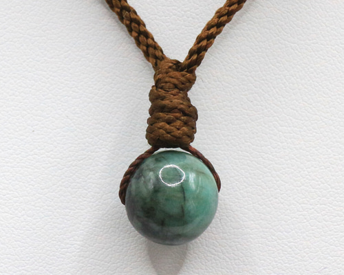 エメラルドのビーズネックレス エメラルド 13mm ビーズ トップ beads126 ネックレス