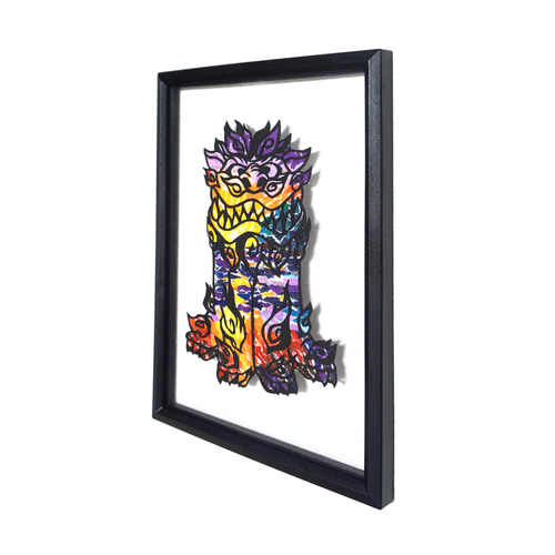 『 ちぎり絵 』 切り絵×ちぎり絵】原画アート kawa-semi -ｶﾜｾﾐ- 絵画 紙のおくり