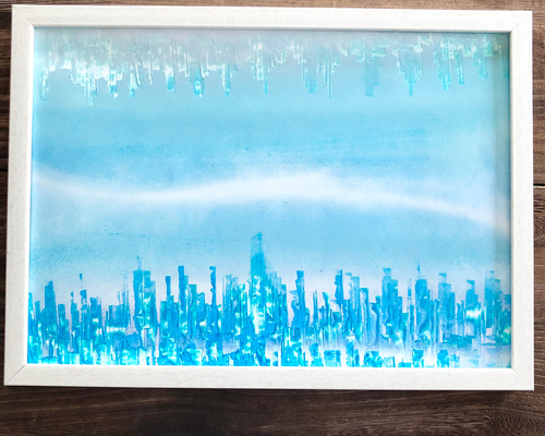 【涼を感じる青】「Where nobody knows」原画 A3フレーム付き風景画 スプレーアート 絵画 AKI SPRAY PAINT 通販|Creema(クリーマ) 14214764 【涼を感じる青】「Where nobody knows」原画 A3フレーム付き風景画 スプレーアート 絵画 AKI SPRAY PAINT 通販|Creema(クリーマ) 14214764