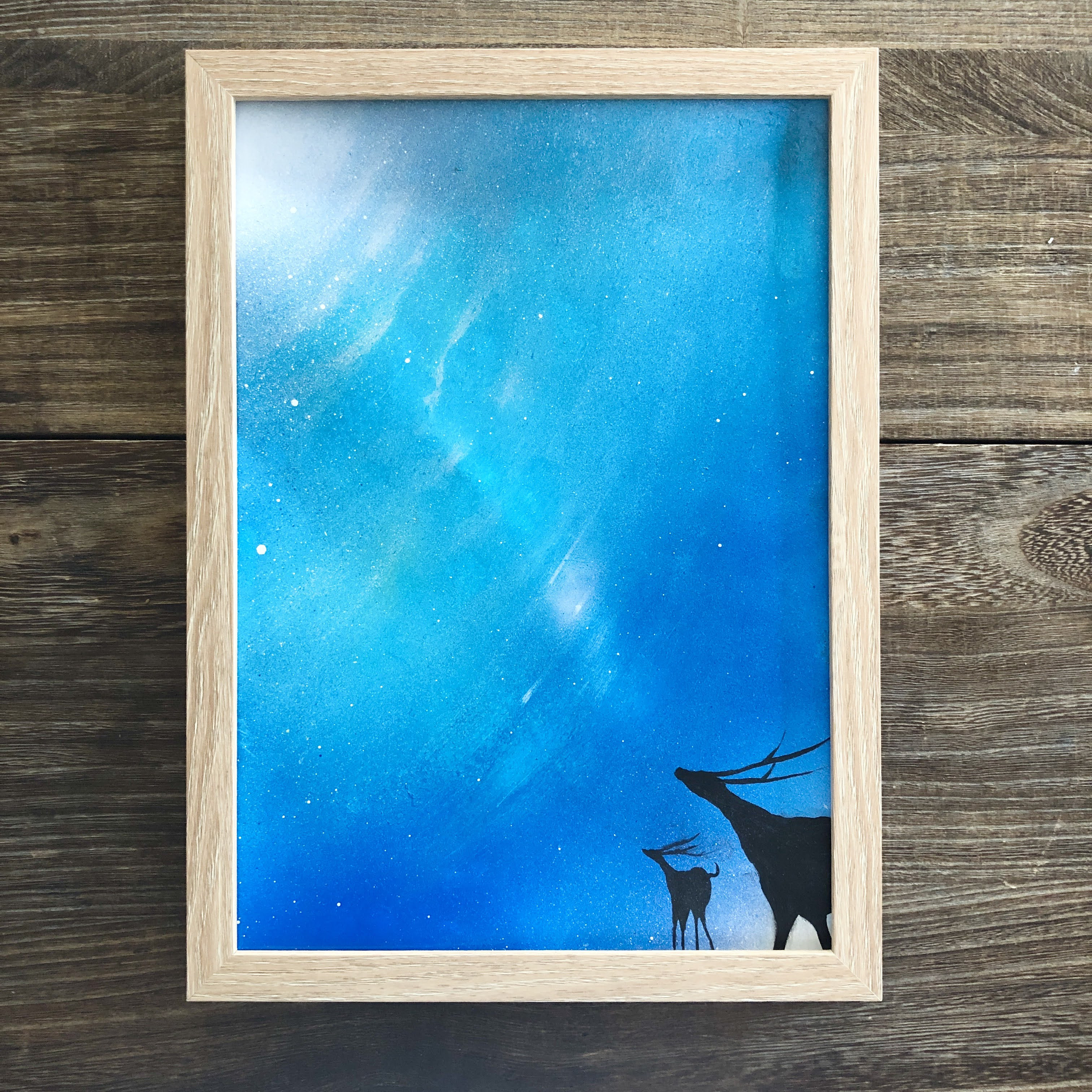 good blue(flozen star) 原画 painting 油絵 星 good blue(flozen star) 原画 painting 油絵 星 good blue