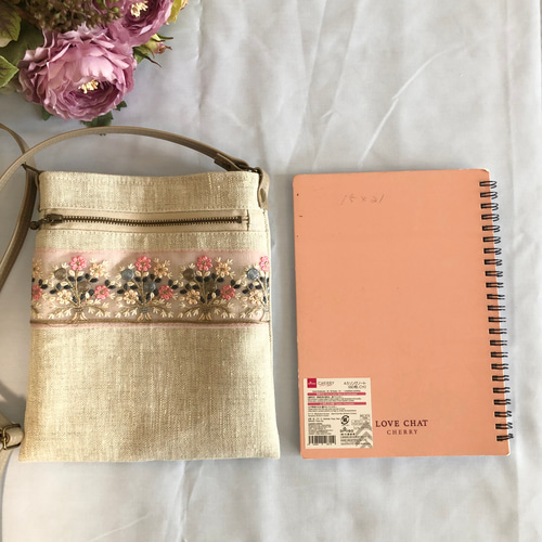 サコッシュ(スマホショルダー)リネン 13 サコッシュ tumugi 通販  