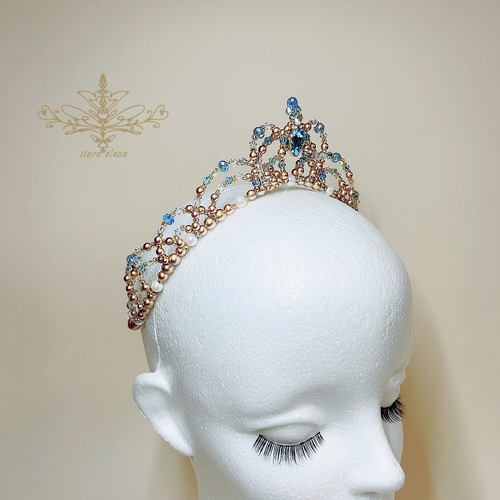 ライトブルーティアラ カチューシャタイプ バレエティアラ その他