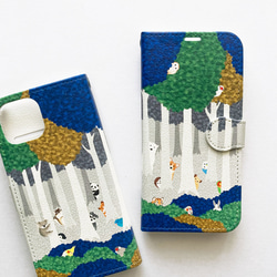 手帳型スマホケース ひょっこり 1枚目の画像