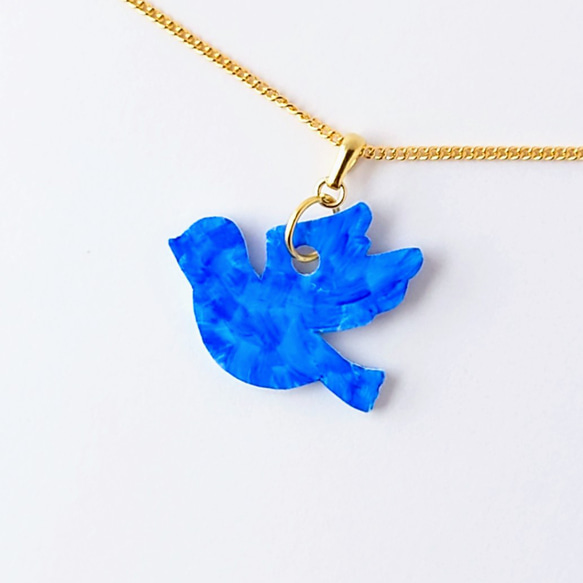 Creema限定 幸せの青い鳥 ペンダント(ゴールド・シルバー金具の選択可） 11枚目の画像