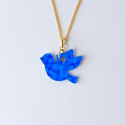 Creema限定 幸せの青い鳥 ペンダント(ゴールド・シルバー金具の選択可） 13枚目の画像