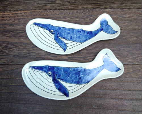 工房十鶴★クジラのお皿★5寸 クジラの形の鯨皿(小) 小皿 工房色とりどり 通販 14215338｜Creema