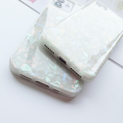 色が選べる★ 手ぶらが叶う スマホショルダー ストラップ付き iphoneケース キラキラシェル 7枚目の画像