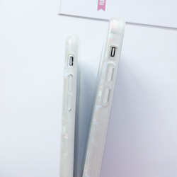 色が選べる★ 手ぶらが叶う スマホショルダー ストラップ付き iphoneケース キラキラシェル 8枚目の画像