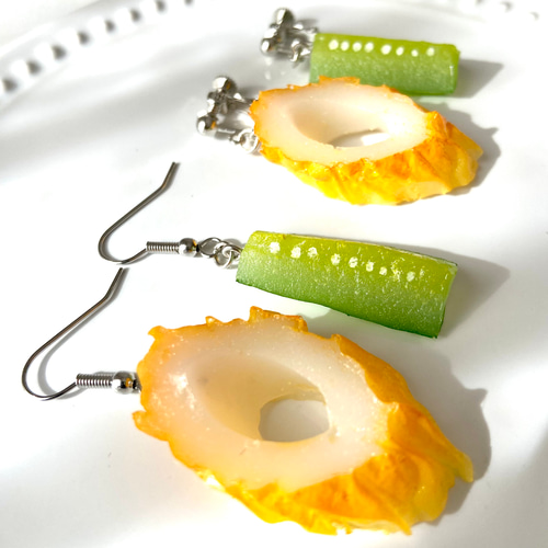 選べる組み合わせ! ちくわ きゅうり ピアスorイヤリング 食品 選べる組み合わせ! ちくわ きゅうり ピアスorイヤリング 食品