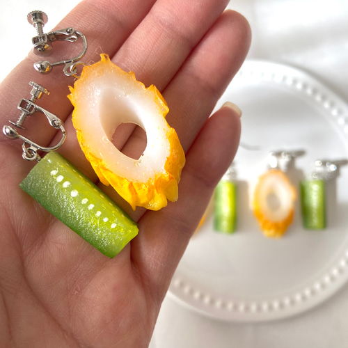 選べる組み合わせ! ちくわ きゅうり ピアスorイヤリング 食品 選べる組み合わせ! ちくわ きゅうり ピアスorイヤリング 食品