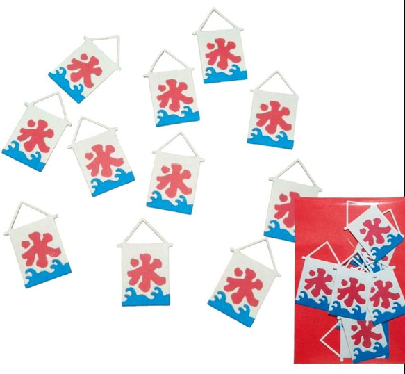 ダイカット 氷の暖簾(のれん) 10枚 アルバム コラージュ おすそ分け