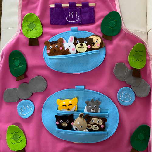 エプロンシアター 森のおふろやさん おもちゃ・人形 ショコラ 通販