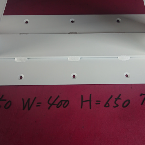 マットホワイトでアイアンな極太鉄脚♪ 50×400×650mm ∞型 2脚ver  