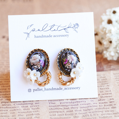 ♡ハンドメイドピアス イヤリング♡No.565 （No.40⟭淡水パールと 