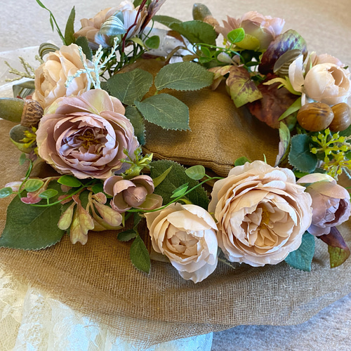 森のバラと木の実の花冠:..｡;・ ヘッドドレス（ウェディング
