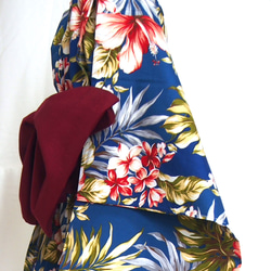 こども浴衣S ／ハワイアンバティック／木綿(コットン)／プルメリアhawai／一つ身／園児〜小学生 1枚目の画像