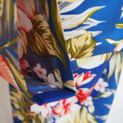 こども浴衣S ／ハワイアンバティック／木綿(コットン)／プルメリアhawai／一つ身／園児〜小学生 11枚目の画像