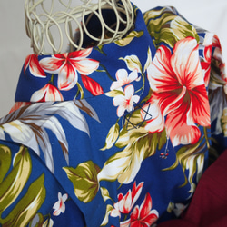 こども浴衣S ／ハワイアンバティック／木綿(コットン)／プルメリアhawai／一つ身／園児〜小学生 12枚目の画像