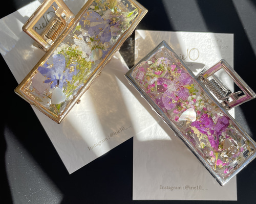 押し花 ヘアクリップ 9d5953ee6d300d137c4dc99c61079f