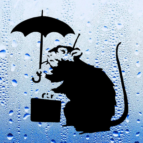 BANKSY調 バンクシー調 ラット&アンブレラ バンクシー ネズミ傘