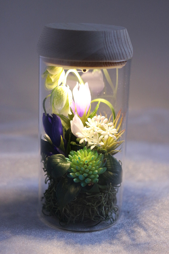 ”灯る仏花Ⓡ”庭シリーズ・りんどうの庭（無料箱付） 2枚目の画像