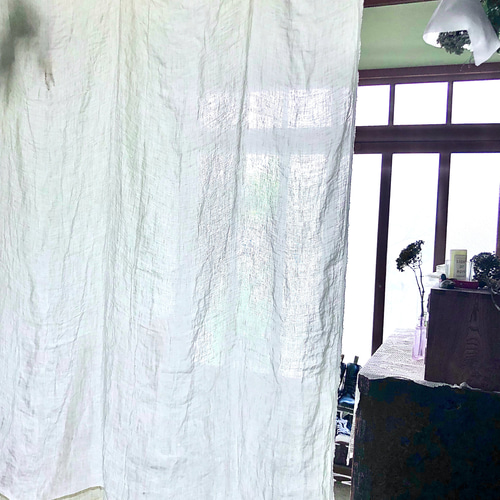 特集掲載】リネンダブルガーゼのふわふわパーテーション カーテン